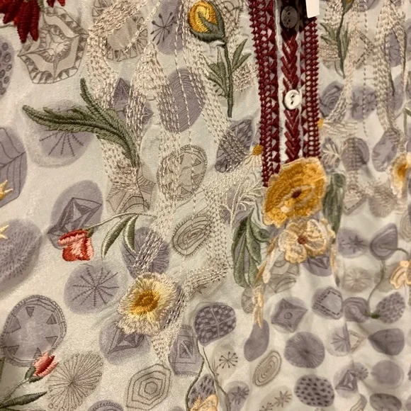 SOLD*** $315 NWT Sz 3X Jessabella Johnny Was 100% Silk Embroidered Blouse - Picture 12 of 16